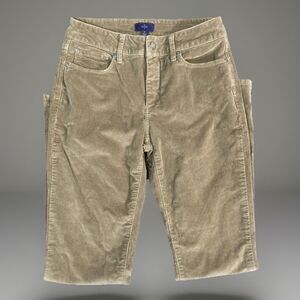 NYDJ Marilyn Straight in Wale Baby Corduroy Pants- Saddlewood Size 2